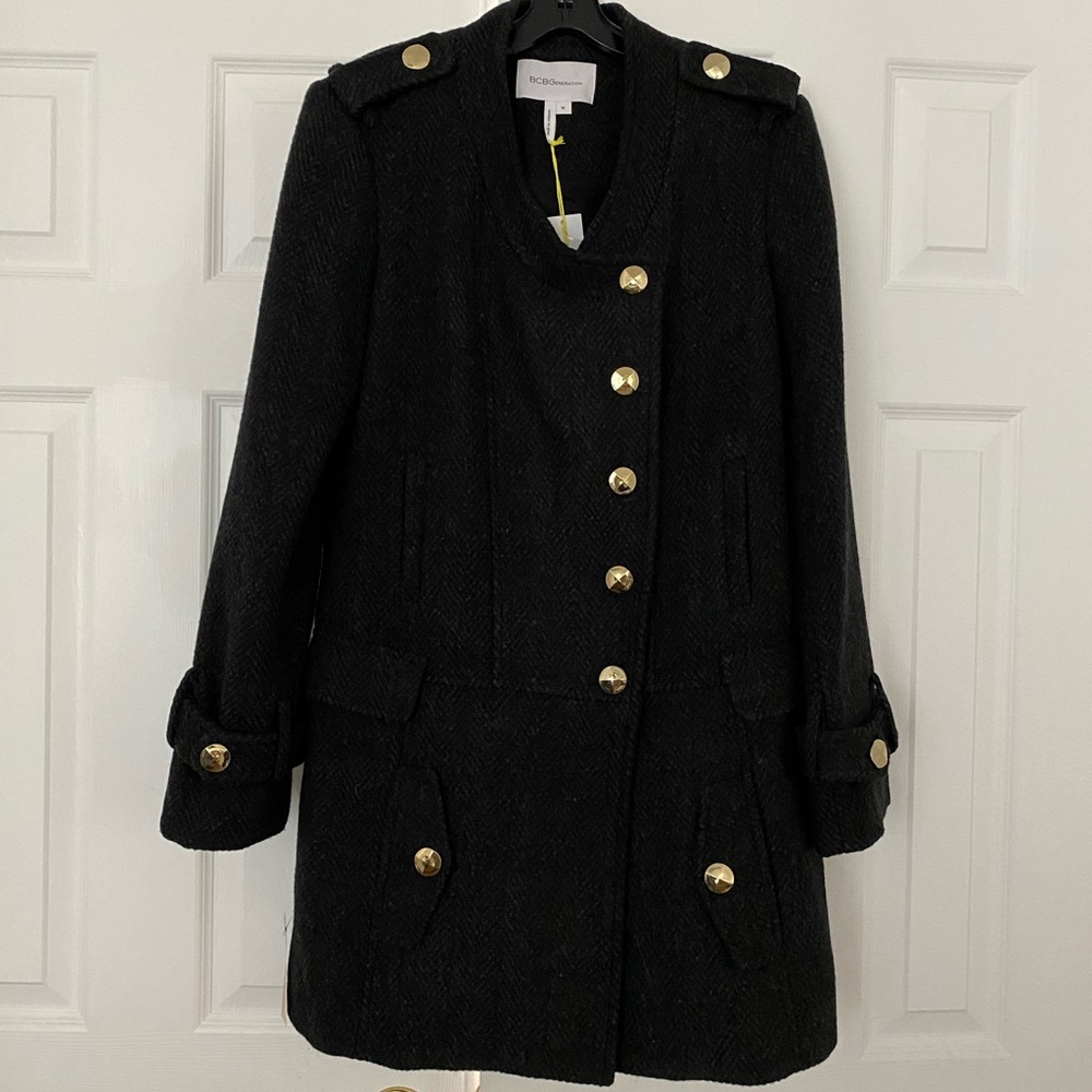 BCBG Wool Trench Coat, brand new with tags